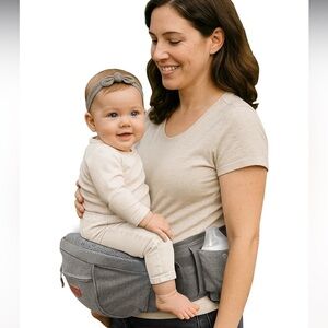 NWT BABY HIP SEAT Gray Sunveno Ergonomic Baby Hip Seat Carrier Size OS